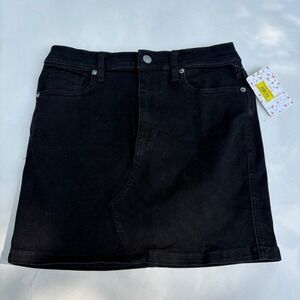 Free People We The Free Black Denim Mini Skirt Size 27 Long NWT OB889968